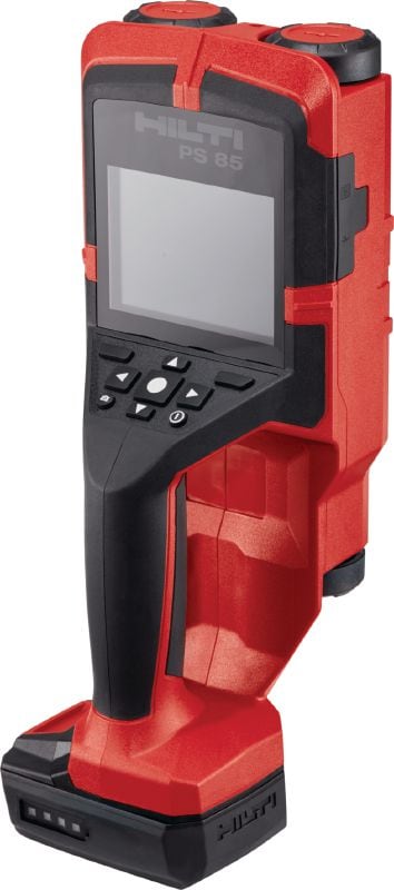 Scanner parete PS 85 Multidetector di facile utilizzo, scanner pareti e cerca-cavi per prevenire colpi quando si fora o si taglia vicino a oggetti integrati