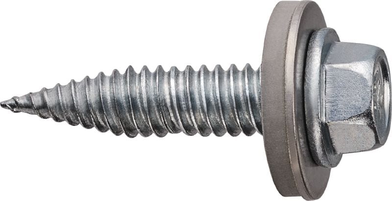 Vis autoperceuses bi-métal S-MS 51S 6.0 Vis autoperceuse en bi-métal (acier inoxydable A2) avec rondelle pour la fixation sans copeaux sur matériau support en acier et aluminium