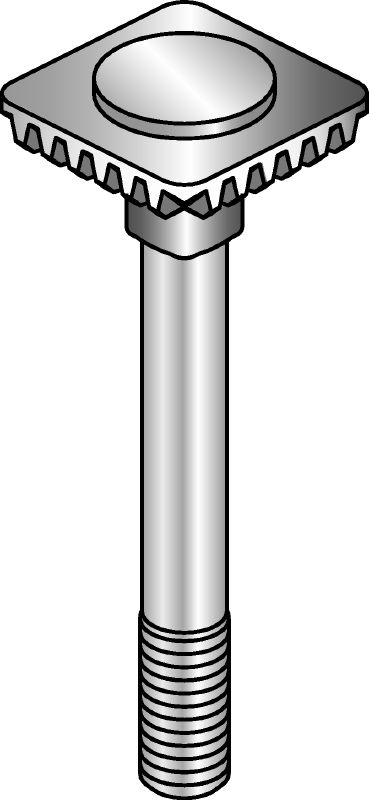 MIA-EH Schraube Feuerverzinkte Schraube mit integrierter Zahnplatte für eine einfachere Befestigung und Einhand-Justierung von MI und MIQ Verbindern