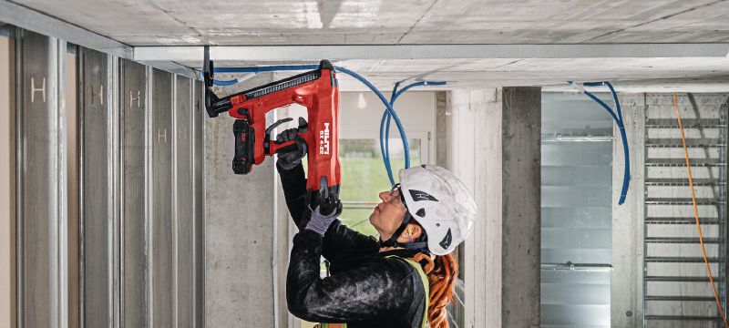 Akku-Betonnagler BX 4-IF-22 (IF-Ausführung) Nuron Akku-Setzgerät für die Befestigung von Trockenbauschienen und leichten Materialien an Beton, Stahl und Mauerwerk Anwendungen 1