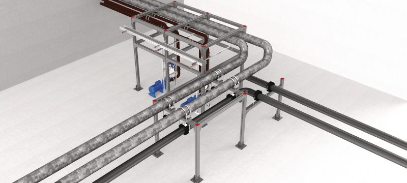 Profilo scatolato continuo MT-90H OC Sezione scatolata in acciaio per l'uso intensivo con fessura di montaggio, per la realizzazione di telai in acciaio e supporti modulari in ambienti moderatamente corrosivi Applicazioni 1