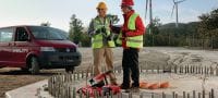 Training installazione ancoraggi (industriali) Training pratico sull'ancoraggio in calcestruzzo in grandi strutture industriali, comprendente anche i tipi di ancoraggio adatto e le regole base per la corretta posa degli ancoraggi Applicazioni 4